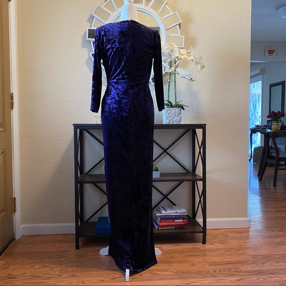 Lauren Ralph Lauren Floor-Length Velvet Dress 2 - Picture 9 of 13